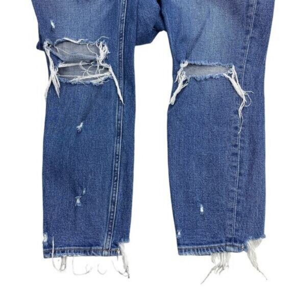Abercrombie & Fitch Curve Love The Mom High Rise Jean Distressed 26 / 2R - Picture 4 of 5